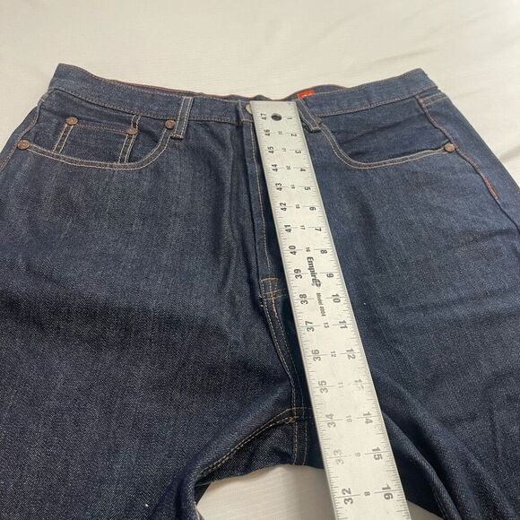 Ed Hardy Dark Blue Embroidered Skull Denim Jeans Size 38 X 30 - Picture 3 of 8